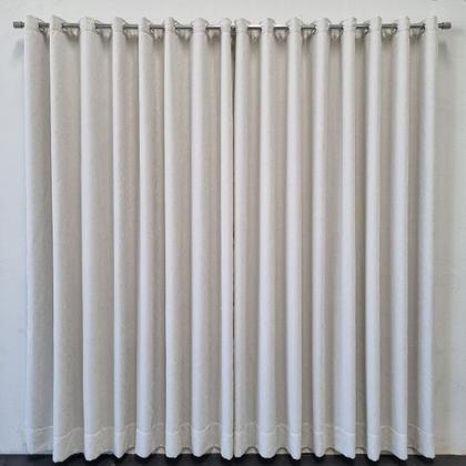 Imagem de Cortina Blecaute 100% De Voil Linho Com Forro Corta Luz Tecido 4,00x2,60