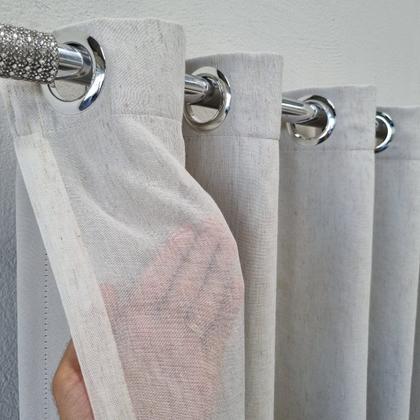 Imagem de Cortina Blecaute 100% De Voil Linho Com Forro Corta Luz Tecido 4,00x2,60