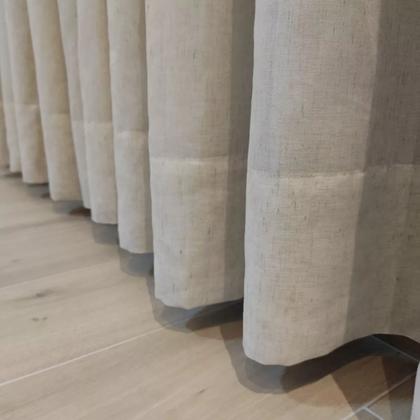 Imagem de Cortina Blecaute 100% De Voil Linho Com Forro Corta Luz Tecido 4,00x2,60