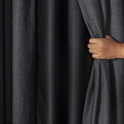 Imagem de Cortina blecaute corta luz com voil gaze de linho 5,60x2,70