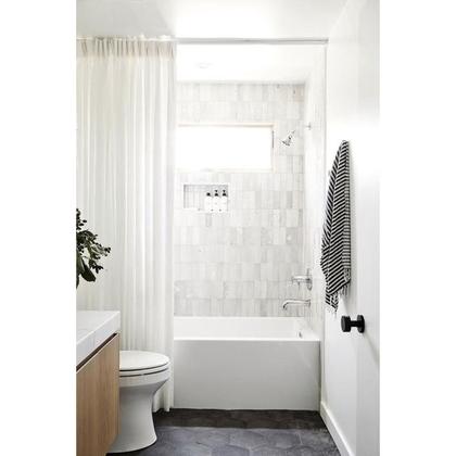 Imagem de Cortina Box Banheiro Fosca Antimofo Flexível 1.40m  2,00m