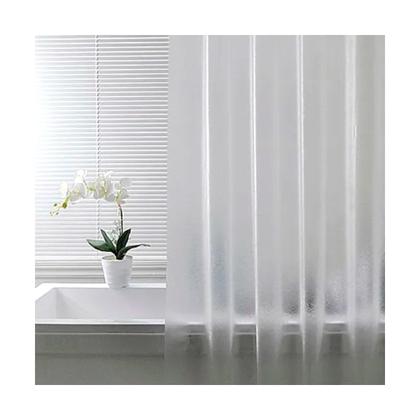 Imagem de Cortina Box Banheiro Fosca Antimofo Flexível 1.40m  2,00m