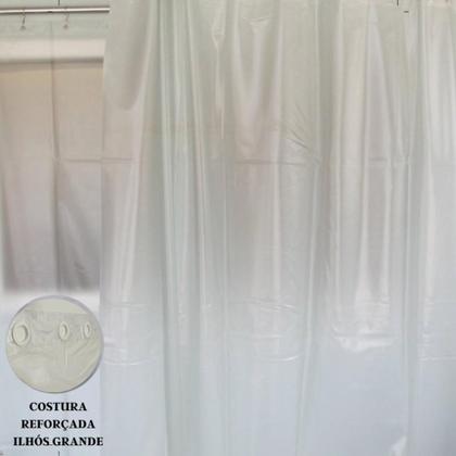 Imagem de Cortina Box Banheiro Fosca Antimofo Flexível 1.40m  2,00m