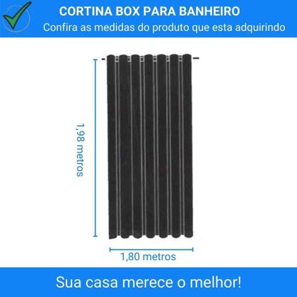 Imagem de Cortina Box Para Banheiro Poliéster 198X180cm Impermeável Uzoo Estampa Decoração