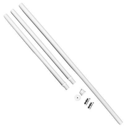 Imagem de Cortina Box Plástica Banheiro Com Visor Gancho 1,35X 1,78m + Varão Ajustável até 150cm