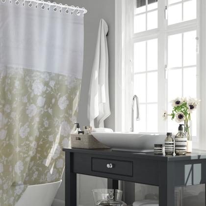 Imagem de Cortina Box Plástica Banheiro Com Visor Gancho 1,35X 1,78m + Varão Ajustável até 150cm