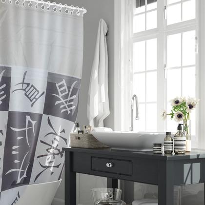 Imagem de Cortina Box Plástica Banheiro Com Visor Gancho 1,35X 1,78m + Varão Ajustável até 150cm