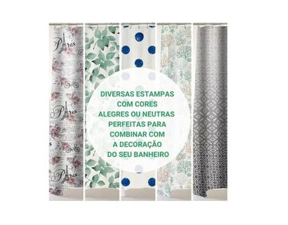 Imagem de Cortina box poliester diversos 198x180cm folhagem verde 828956