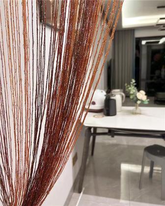 Imagem de Cortina com cordão de porta com borla dividida 100x200 cm