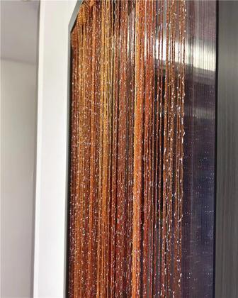 Imagem de Cortina com cordão de porta com borla dividida 100x200 cm