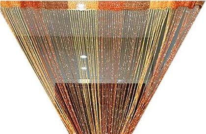 Imagem de Cortina com cordão de porta com borla dividida 100x200 cm