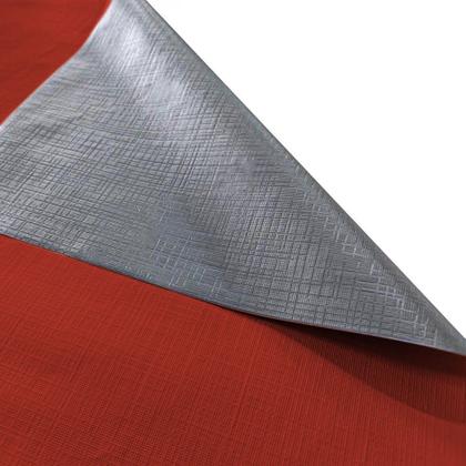 Imagem de Cortina Corta Luz 2,00m X 1,30m 100% Blackout Com Voil Vermelho Para Sala Ou Quarto Para Varão Simples