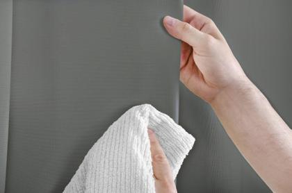 Imagem de Cortina Corta Luz 2,50m X 2,20m 100% Blackout PVC Cinza Para Sala Ou Quarto Para Varão Simples