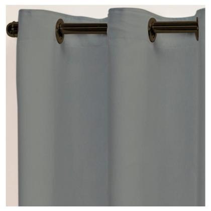 Imagem de Cortina Corta Luz Em Tecido Blackout Com Voil 5m L X 1,00m A Com Ilhós Tabaco Sala Quarto Blecaute