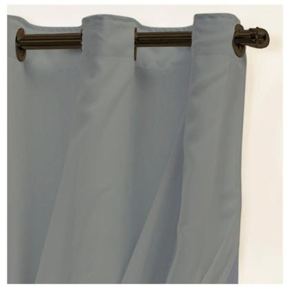 Imagem de Cortina Corta Luz Em Tecido Blackout Com Voil 5m L X 1,00m A Com Ilhós Tabaco Sala Quarto Blecaute