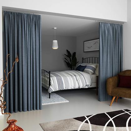 Imagem de Cortina, cortina, arame, conjunto de móveis de parede para tapeçaria prateada