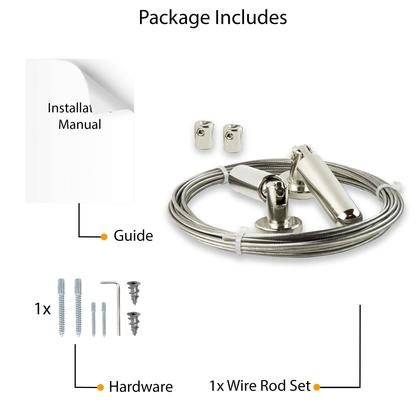 Imagem de Cortina, cortina, arame, conjunto de móveis de parede para tapeçaria prateada