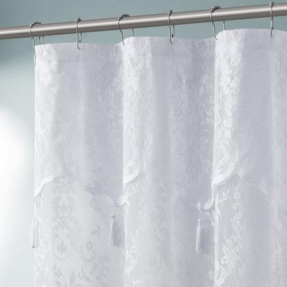 Imagem de Cortina de chuveiro Warm Home Designs LA White 72 com saia