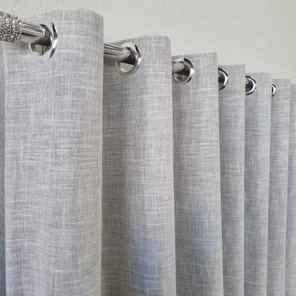 Imagem de Cortina De Linho Linhão Blackout 100% Sofisticada Para Quarto 3,00mx2,30m