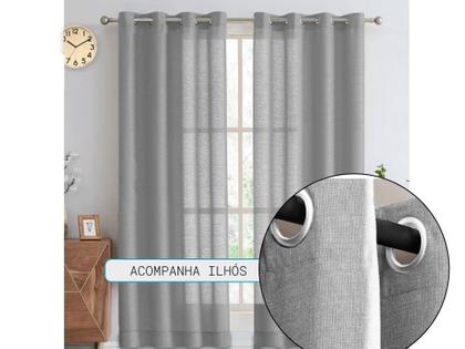 Imagem de Cortina de Linho Texturizado Rústico 1,50x2,30m - Uma Folha