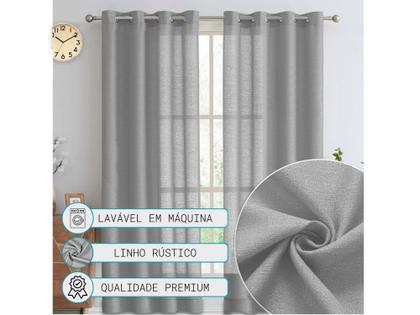 Imagem de Cortina de Linho Texturizado Rústico 1,50x2,30m - Uma Folha