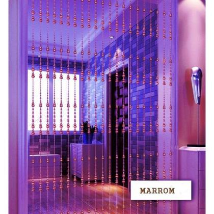 Imagem de Cortina De Miçangas E Contas Decorativas Marrom