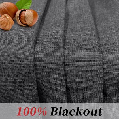 Imagem de Cortina de porta BETTELOOM Betteloom 100% Light Block Cinza escuro