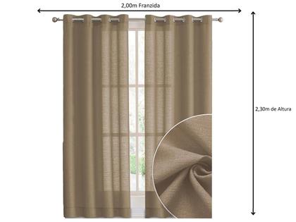 Imagem de Cortina de Tecido Rustico para janela ou Porta com varão até 2 metros