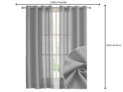 Imagem de Cortina de Tecido Rustico para janela ou Porta com varão até 2 metros