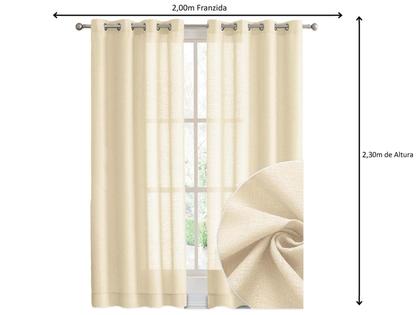 Imagem de Cortina de Tecido Rustico para janela ou Porta com varão até 2 metros