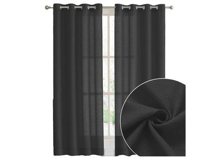 Imagem de Cortina de Tecido Rustico para janela ou Porta com varão até 2 metros