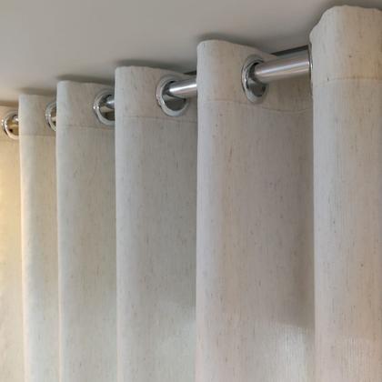 Imagem de Cortina De Voal Linho Com Forro Microfibra Leve 6,00x2,80