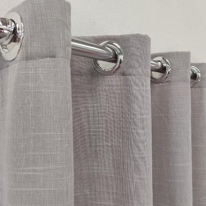 Imagem de Cortina De Voil Linho Com Forro Blecaute 100% Corta Luz Tecido 4,00x2,60