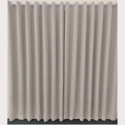 Imagem de Cortina De Voil Linho Com Forro Blecaute 100% Corta Luz Tecido 4,00x2,60