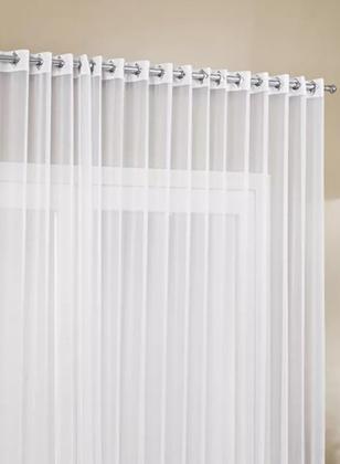 Imagem de Cortina de Voil Lisa Sem Forro Cores Diversas Para Sala Quarto Decorativa Para Ambiente 2,80x1,70m