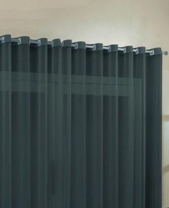 Imagem de Cortina de Voil Lisa Sem Forro Cores Diversas Para Sala Quarto Decorativa Para Ambiente 2,80x1,70m