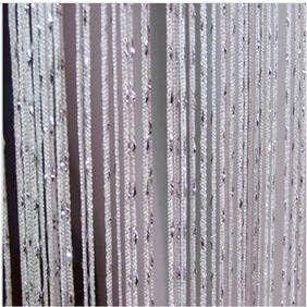 Imagem de Cortina decorativa de corda de porta com divisão de 100 cm x 200 cm - branca