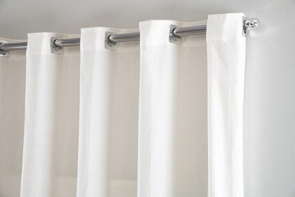 Imagem de Cortina Decorativa de Tecido Rústico para Sala Quarto Escritório Topázio 5,00m x 2,80m Palha Creme