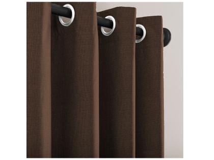 Imagem de cortina doha tecido linho rústico 3,00m porta/ janela diversas cores