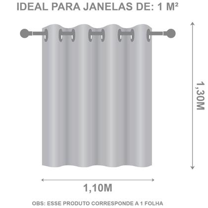 Imagem de Cortina Folha Blackout Pvc 1,10M X 1,30M Uma Parte Branco