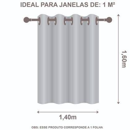 Imagem de Cortina Folha Blackout Pvc 1,40M X 1,60M Uma Parte Bege