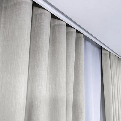 Imagem de Cortina Gaze De Linho Com Blackout 5,00x2,60 Trilho Suiço Duplo