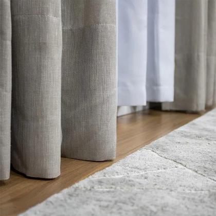 Imagem de Cortina Gaze De Linho Com Blackout 5,00x2,60 Trilho Suiço Duplo