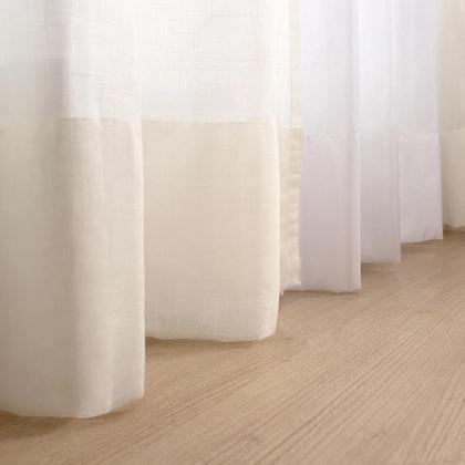 Imagem de Cortina Gaze de linho Com Forro 4,00X2,60 Para Varão - Sala/Quarto