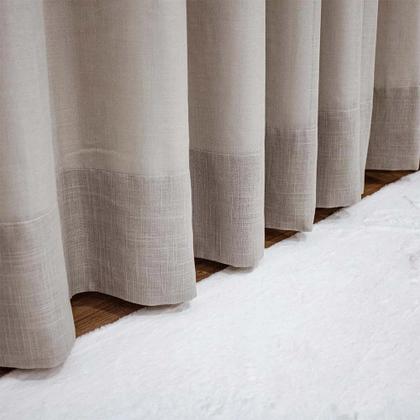 Imagem de Cortina Gaze de linho Com Forro 4,00X2,60 Para Varão - Sala/Quarto