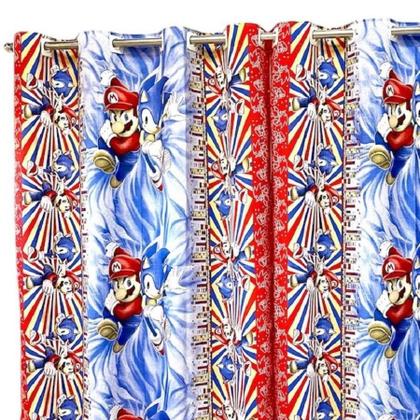 Imagem de Cortina Infantil 2,00 X 1,60 Quarto Brinquedoteca Menino