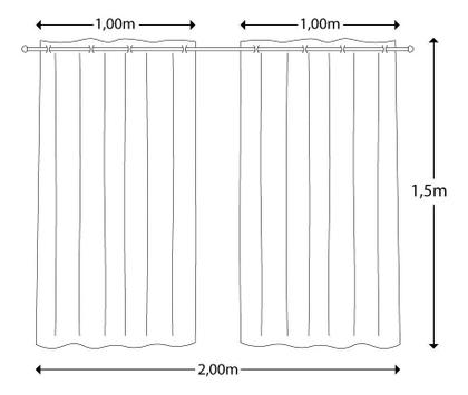 Imagem de Cortina Infantil 2,00x1,50 Estampa Bebê Quarto Flores