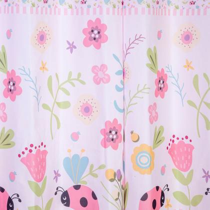 Imagem de Cortina Infantil 2,00x1,50 Estampa Bebê Quarto Flores