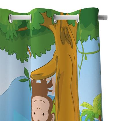 Imagem de Cortina Infantil Animais Safari para Quarto 2,80m x 1,40m