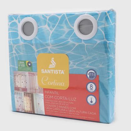 Imagem de Cortina Infantil Basic Com Forro Blackout 2,00 x 1,80 Santista